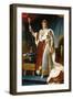 Portrait of Emperor Napoléon I Bonaparte (1769-182) in His Coronation Robes-François Pascal Simon Gérard-Framed Premium Giclee Print