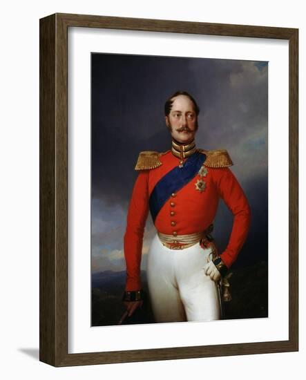 Portrait of Emperor Nicholas I, (1796-185), 1847-Franz Kruger-Framed Giclee Print