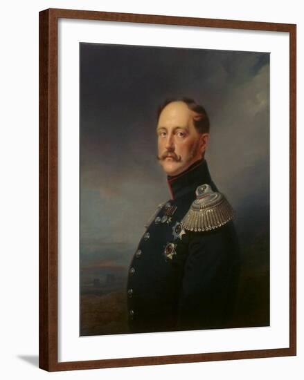 Portrait of Emperor Nicholas I, (1796-185), 1852-Franz Kruguer-Framed Giclee Print