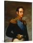 Portrait of Emperor Nicholas I, 1826-Vasily Tropinin-Stretched Canvas