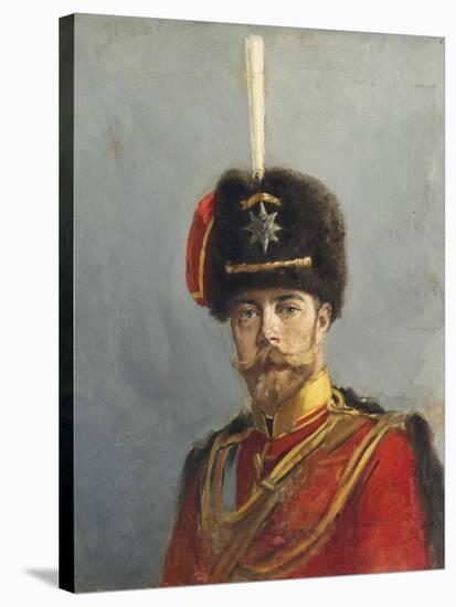 Portrait of Emperor Nicholas II (1868-1918) by Makovsky, Alexander Vladimirovich (1869-1924). Oil O-Alexander Vladimirovich Makovsky-Stretched Canvas
