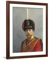 Portrait of Emperor Nicholas II (1868-1918) by Makovsky, Alexander Vladimirovich (1869-1924). Oil O-Alexander Vladimirovich Makovsky-Framed Giclee Print