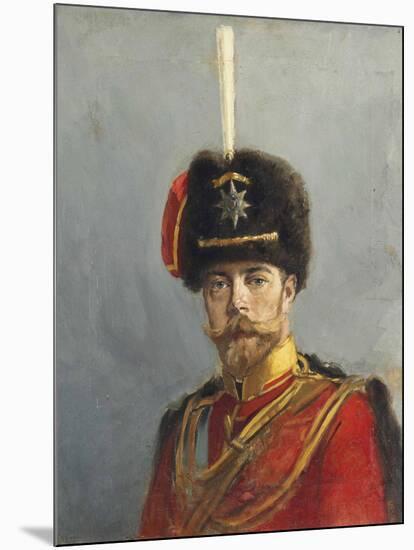 Portrait of Emperor Nicholas II (1868-1918) by Makovsky, Alexander Vladimirovich (1869-1924). Oil O-Alexander Vladimirovich Makovsky-Mounted Giclee Print