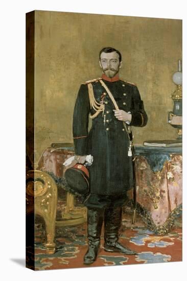 Portrait of Emperor Nicholas II-Ilya Efimovich Repin-Stretched Canvas