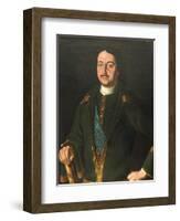 Portrait of Emperor Peter I the Great (1672-172), 1758-Alexei Petrovich Antropov-Framed Giclee Print