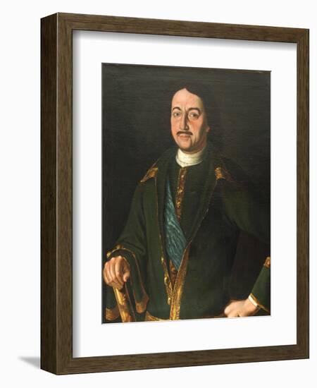 Portrait of Emperor Peter I the Great (1672-172), 1758-Alexei Petrovich Antropov-Framed Giclee Print