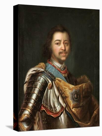 Portrait of Emperor Peter I the Great (1672-172)-Jan Kupecky-Stretched Canvas