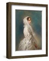 Portrait of Empress Alexandra Fyodorovna (Charlotte of Prussi), 1856-Franz Xaver Winterhalter-Framed Giclee Print