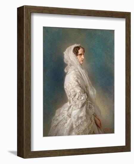 Portrait of Empress Alexandra Fyodorovna (Charlotte of Prussi), 1856-Franz Xaver Winterhalter-Framed Giclee Print