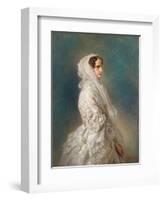 Portrait of Empress Alexandra Fyodorovna (Charlotte of Prussi), 1856-Franz Xaver Winterhalter-Framed Giclee Print