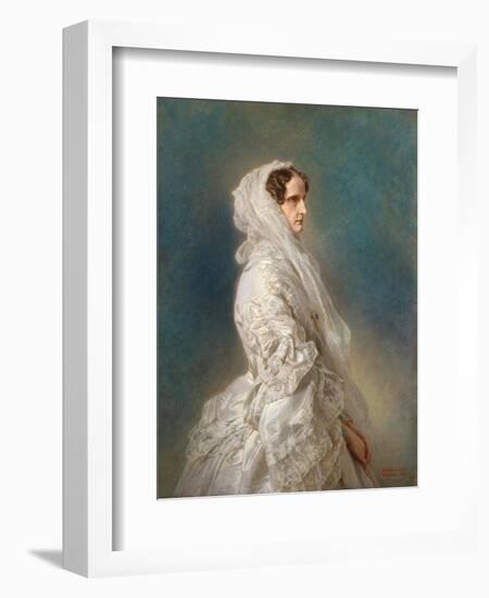 Portrait of Empress Alexandra Fyodorovna (Charlotte of Prussi), 1856-Franz Xaver Winterhalter-Framed Giclee Print