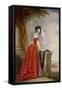 Portrait of Empress Alexandra Fyodorovna (Charlotte of Prussi), Emperor's Nicholas I Wife-Christina Robertson-Framed Stretched Canvas