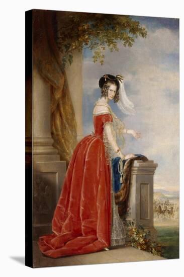 Portrait of Empress Alexandra Fyodorovna (Charlotte of Prussi), Emperor's Nicholas I Wife-Christina Robertson-Stretched Canvas