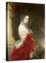 Portrait of Empress Alexandra Fyodorovna (Charlotte of Prussi), Emperor's Nicholas I Wife-Christina Robertson-Stretched Canvas