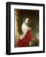 Portrait of Empress Alexandra Fyodorovna (Charlotte of Prussi), Emperor's Nicholas I Wife-Christina Robertson-Framed Giclee Print