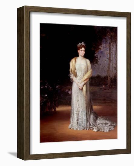 Portrait of Empress Alexandra Fyodorovna of Russia (1872-1918), the Wife of Tsar Nicholas II-null-Framed Giclee Print