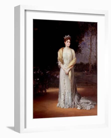 Portrait of Empress Alexandra Fyodorovna of Russia (1872-1918), the Wife of Tsar Nicholas II-null-Framed Giclee Print
