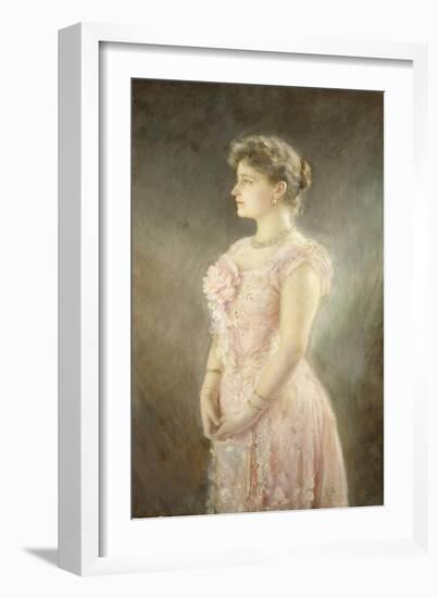 Portrait of Empress Alexandra Fyodorovna of Russia, the Wife of Tsar Nicholas II, 1901-Viktor Karlovich Stemberg-Framed Giclee Print