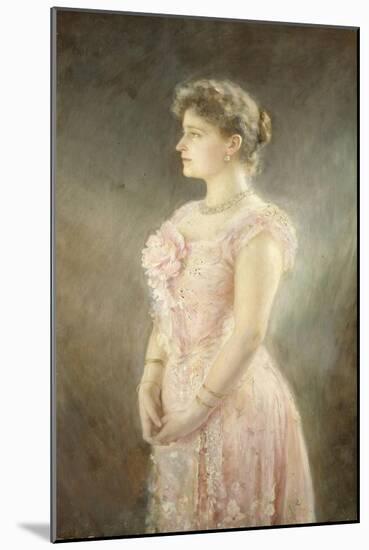 Portrait of Empress Alexandra Fyodorovna of Russia, the Wife of Tsar Nicholas II, 1901-Viktor Karlovich Stemberg-Mounted Giclee Print