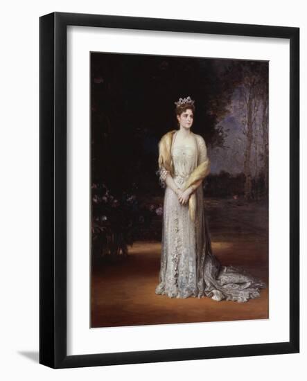 Portrait of Empress Alexandra Fyodorovna of Russia, the Wife of Tsar Nicholas II, 1914-Jakov Jakovlevich Veber-Framed Giclee Print
