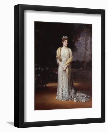 Portrait of Empress Alexandra Fyodorovna of Russia, the Wife of Tsar Nicholas II, 1914-Jakov Jakovlevich Veber-Framed Giclee Print