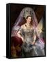 Portrait of Empress Alexandra Fyodorovna-Franz Kruger-Framed Stretched Canvas