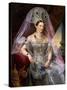 Portrait of Empress Alexandra Fyodorovna-Franz Kruger-Stretched Canvas