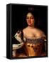 Portrait of Empress Anna Ioannovna (1693-1740)-Johann-Heinrich Wedekind-Framed Stretched Canvas