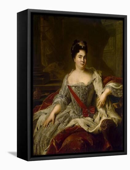 Portrait of Empress Catherine I, (1684-172), 1717-Jean-Marc Nattier-Framed Stretched Canvas