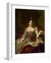 Portrait of Empress Catherine I, (1684-172), 1717-Jean-Marc Nattier-Framed Giclee Print