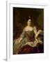 Portrait of Empress Catherine I, (1684-172), 1717-Jean-Marc Nattier-Framed Giclee Print