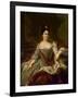 Portrait of Empress Catherine I, (1684-172), 1717-Jean-Marc Nattier-Framed Giclee Print