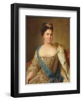 Portrait of Empress Catherine I (1684-1727)-Jean-Marc Nattier-Framed Giclee Print