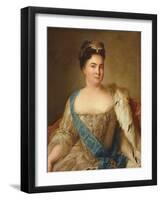 Portrait of Empress Catherine I (1684-1727)-Jean-Marc Nattier-Framed Giclee Print