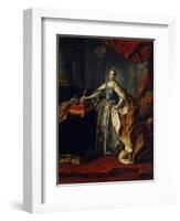 Portrait of Empress Catherine II (1729-179), 1762-Alexei Petrovich Antropov-Framed Giclee Print