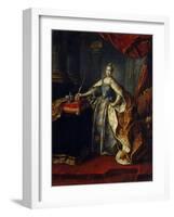 Portrait of Empress Catherine II (1729-179), 1762-Alexei Petrovich Antropov-Framed Giclee Print