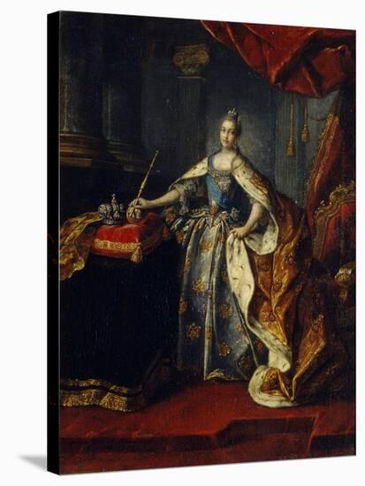 Portrait of Empress Catherine II (1729-179), 1762-Alexei Petrovich Antropov-Stretched Canvas