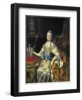 Portrait of Empress Catherine II (1729-179), 1766-Alexei Petrovich Antropov-Framed Giclee Print