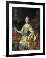 Portrait of Empress Catherine II (1729-179), 1766-Alexei Petrovich Antropov-Framed Giclee Print