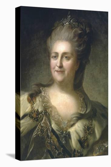 Portrait of Empress Catherine II (1729-179), 1779-Fyodor Stepanovich Rokotov-Stretched Canvas