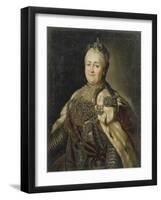 Portrait of Empress Catherine II (1729-179), 1780-Carl Ludwig Johann Christineck-Framed Giclee Print