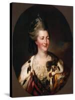 Portrait of Empress Catherine II, (1729-179), 1782-Richard Brompton-Stretched Canvas
