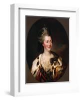 Portrait of Empress Catherine II, (1729-179), 1782-Richard Brompton-Framed Giclee Print