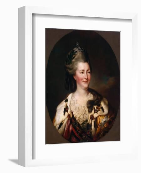 Portrait of Empress Catherine II, (1729-179), 1782-Richard Brompton-Framed Giclee Print