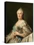 Portrait of Empress Catherine II (1729-179), C. 1780-Vigilius Erichsen-Stretched Canvas