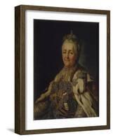 Portrait of Empress Catherine II (1729-179)-Alexander Roslin-Framed Giclee Print