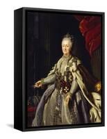 Portrait of Empress Catherine II (1729-179)-null-Framed Stretched Canvas