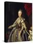 Portrait of Empress Catherine II (1729-179)-null-Stretched Canvas