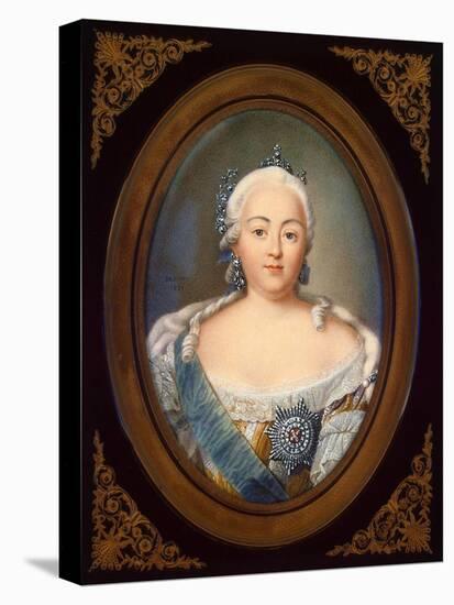 Portrait of Empress Elisabeth Petrovna (1709-176)-Jean-Henri Benner-Stretched Canvas