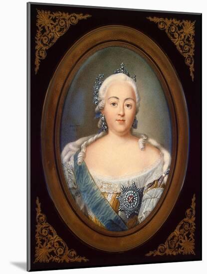 Portrait of Empress Elisabeth Petrovna (1709-176)-Jean-Henri Benner-Mounted Giclee Print